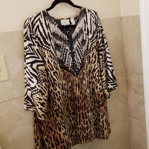 Chico's Animal print blouse SIZE 3